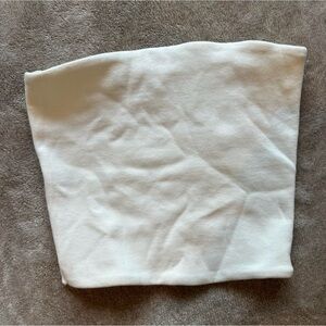 Zara White Strapless Crop Top